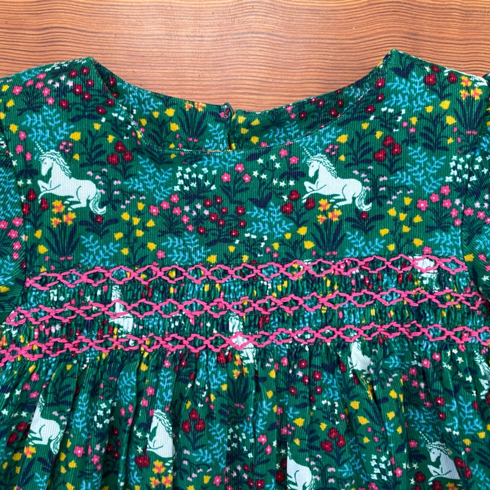 Mini Boden Unicorn Dress, Size 4-5Y